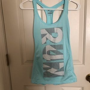blue workout tank